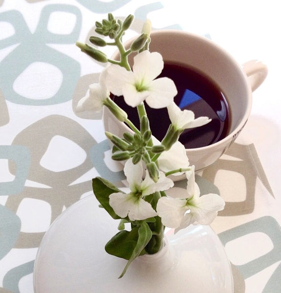 Hoop Linen Cotton Table Runner (14x90) – Charcoal Moss – Lupin Studio
