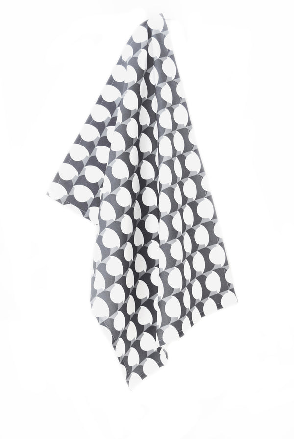 Hercule Linen Cotton Tea Towel (18.5x25) – Charcoal