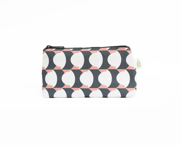 Hercule Zipper Mini Pouch – Salmon Pink (8" x 4.5" x 2")