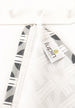 Orient Linen Cotton Tea Towel (18.5x25) – Set of 2 (Patterned Pale Grey & Solid Charcoal)