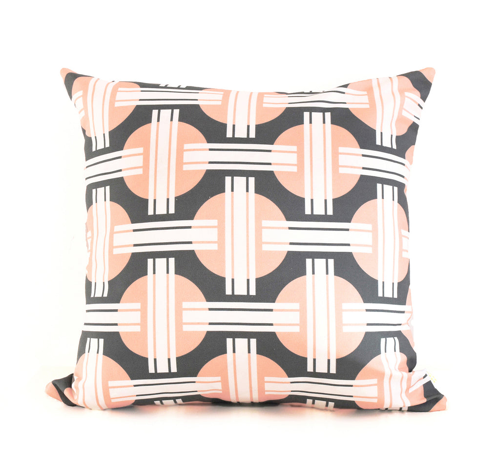 Orient Linen Cotton Pillow (18x18) – Salmon Pink