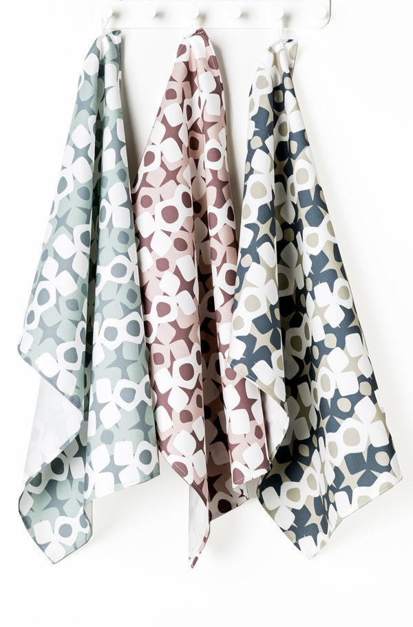 Hoop Linen Cotton Tea Towel (18.5x25) – Set of 3