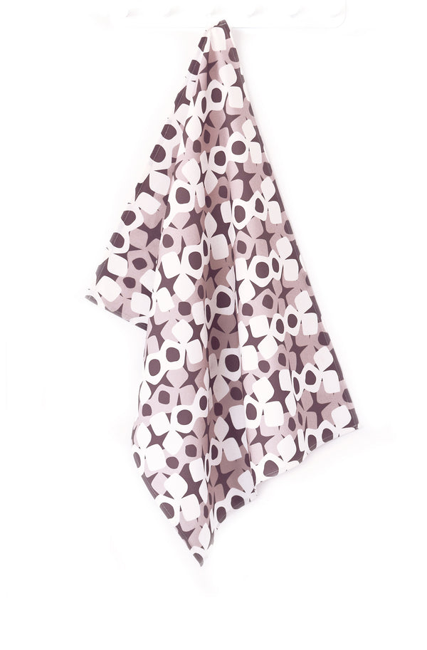 Hoop Linen Cotton Tea Towel (18.5x25) – Heather