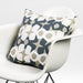 Modern pattern pillow in dark blue/gray/white