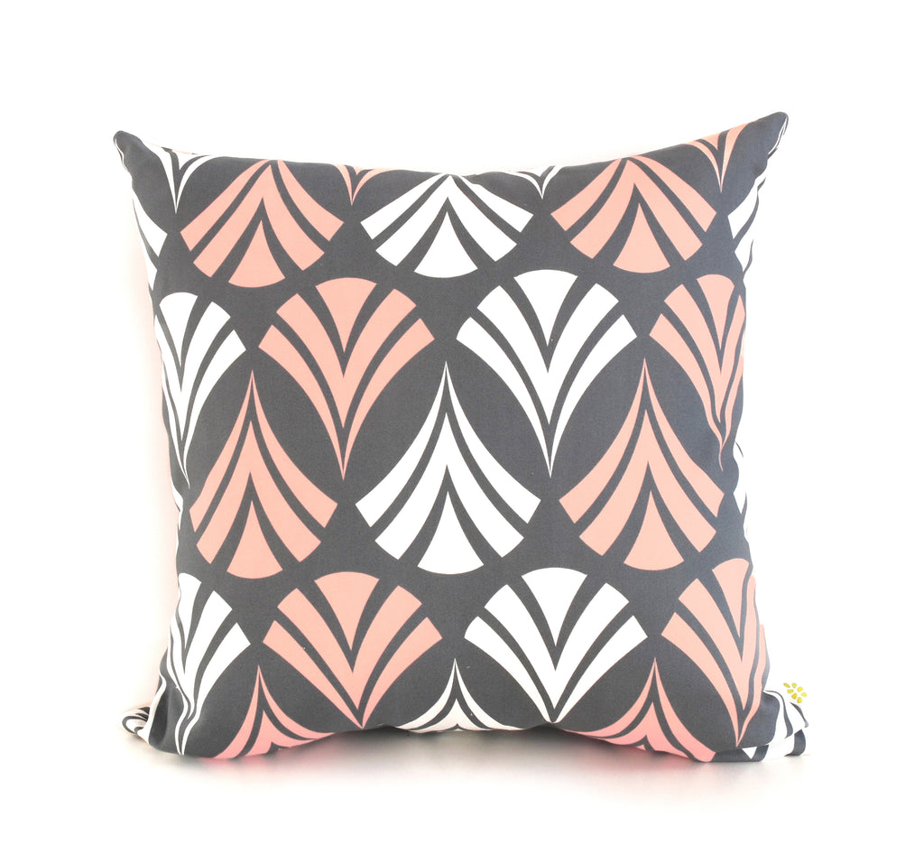 Waltz Linen Cotton Pillow (18x18) – Salmon Pink
