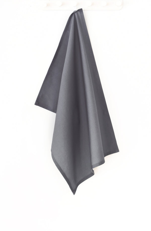 Linen Cotton Tea Towel (18.5x25) – Solid Charcoal